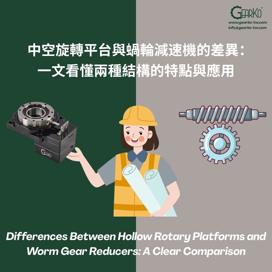 中空旋轉平台與蝸輪減速機的差異：一文看懂兩種結構的特點與應用
