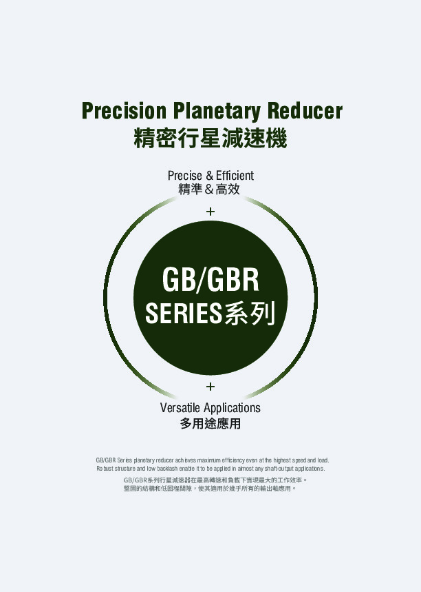 GearKo Planetary Gearbox - GB/GBR系列